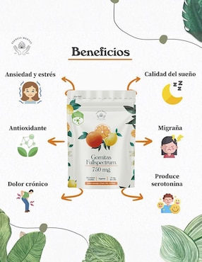 Gomitas Esencia Mental con CBD sabor naranja de 30 gomitas