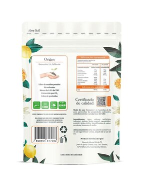 Gomitas Esencia Mental con CBD sabor naranja de 30 gomitas