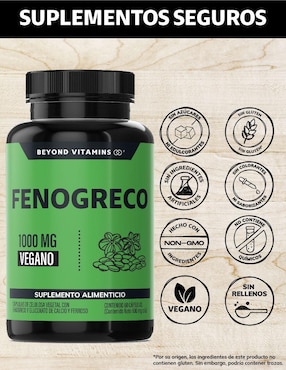 Fenogreco, Calcio y Hierro Beyond Vitamins de 60 cápsulas