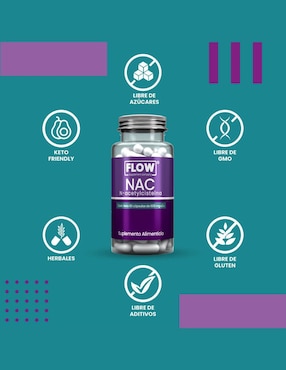 NAC N-Acetylciteína Flow con n-acetyl cysteine de 60 cápsulas