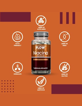 Niacina Flow con vitamina b3 de 90 cápsulas