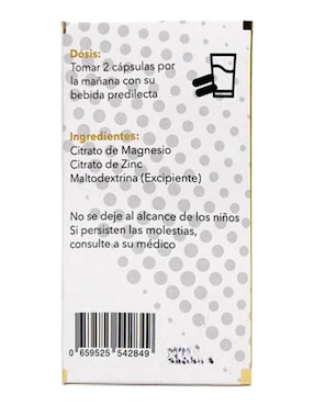 Citrato de Magnesio, Zinc Joy Natura Joy Natura de 60 cápsulas