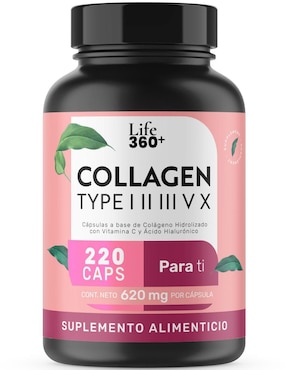 Suplemento Alimenticio Collagen Type I, II, III, V Y X Life360+