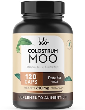 Colostrum Moo: Calostro bovino Life 360+ Life360+ con calostro bovino de 120 cápsulas
