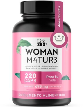 Woman M4tur3 Life360+ con colágeno hidrolizado de 220 cápsulas