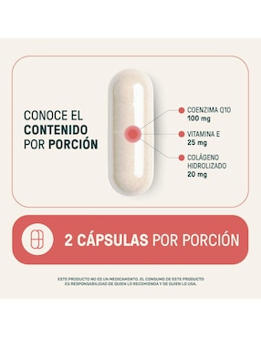 Skn q-10: colágeno hidrolizado con vitamina e y coenzima q10 life 360+ life360+ "con" colágeno hidrolizado "sabor" sin sabor "de" 220 cáp