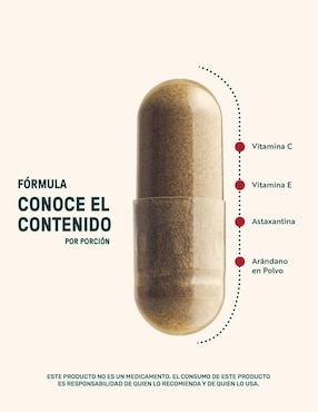 Antiox Mix: Suplemento a base de Axantina, arándano en polvo y Vitaminas Life 360+ Life360+ de 120 cápsulas