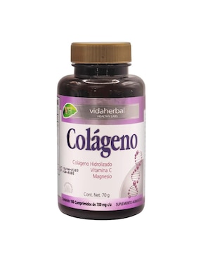 Colageno Hidrolizado, Vitamina C Y Magnesio Vida Herbal Con Colágeno