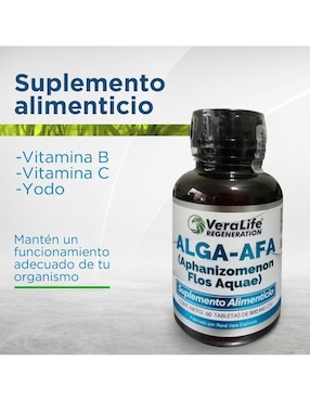 Alga Afa Veralife con vitaminas y minerales de 60 tabletas
