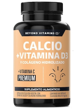 Calcio, Vitamina D3, Colágeno Hidrolizado Y Vitamina C Beyond Vitamins