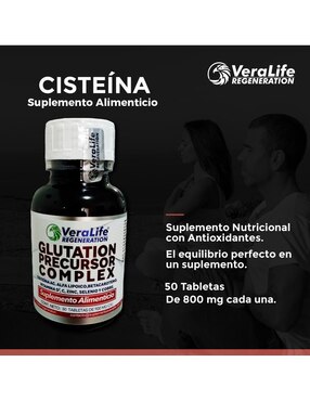 Cisteina Ac. Alfa Lipoico Veralife con vitaminas y minerales de 50 tabletas