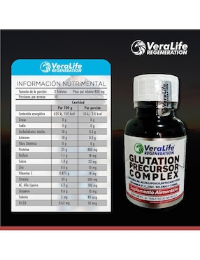 Cisteina Ac. Alfa Lipoico Veralife con vitaminas y minerales de 50 tabletas