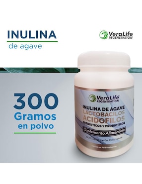 Inulina de Agave Veralife con inulina de agave, lactobacillus acidophilus de 300 g