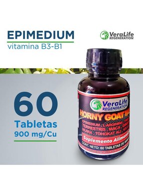 Horny Goat Veralife con l-arginina de 60 tabletas
