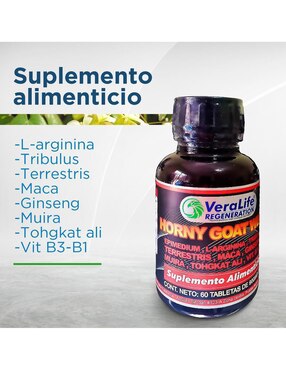 Horny Goat Veralife con l-arginina de 60 tabletas