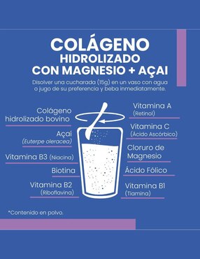Colágeno Magnesio y Acai Flow de 500 g