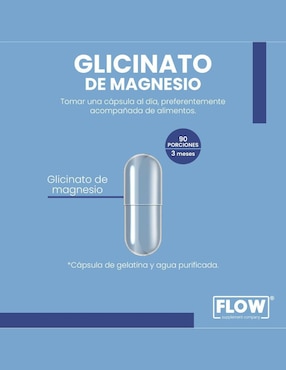 Glicinato de Magnesio Flow de 90 cápsulas