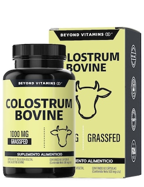 Calostro Bovino Grass Fed 20% Beyond Vitamins de 60 cápsulas