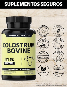 Calostro Bovino Grass Fed 20% Beyond Vitamins de 60 cápsulas