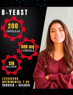 B - Yeast Complejo B Natural Smart Nutrition con selenio de 200 cápsulas
