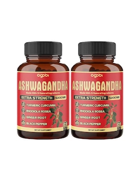 Ashwagandhaalto 2 Pack Fuerza Extra 5 En 1 Agobi Con Pimienta Negra