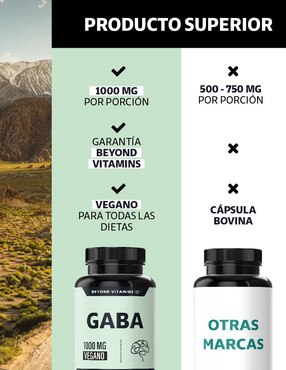 GABA Aminoacidos Beyond Vitamins de 60 cápsulas