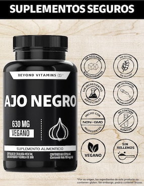 Ajo Negro con Semilla de Uva Beyond Vitamins de 60 cápsulas