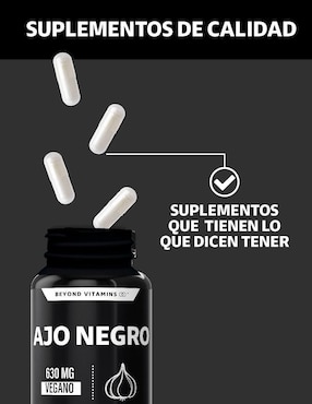 Ajo Negro con Semilla de Uva Beyond Vitamins de 60 cápsulas