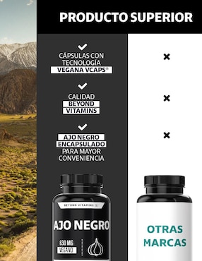 Ajo Negro con Semilla de Uva Beyond Vitamins de 60 cápsulas