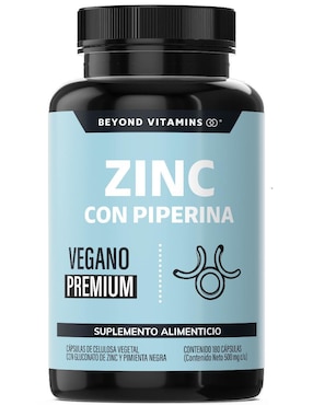 Zinc (Gluconato De Zinc) Potenciado Con Piperina Estandarizada Beyond Vitamins