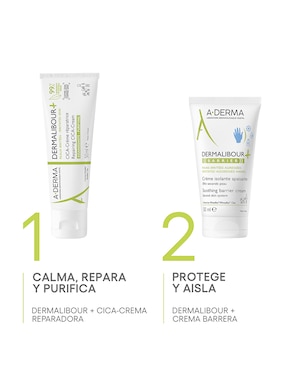 Crema para manos recomendada para calmar y aliviar la piel día y noche Aderma Dermalibour: Barrier para piel sensible