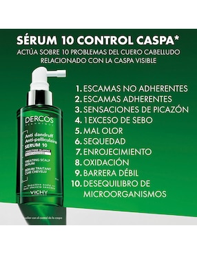 Sérum capilar 10 Control Caspa Vichy Dercos Technique