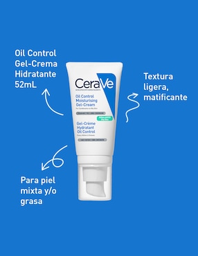 Crema facial recomendada para matificar e hidratar día y noche Cerave Oil Control para piel mixta y grasa