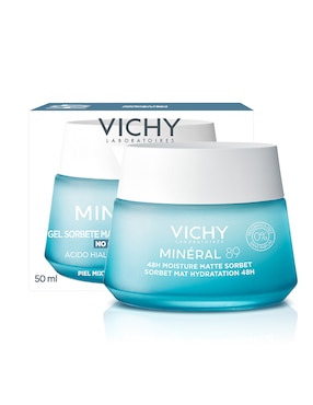 Crema facial recomendada para acné de día Mineral 89 Aqua-Gel Matificante Vichy Mineral 89 para piel mixta y grasa