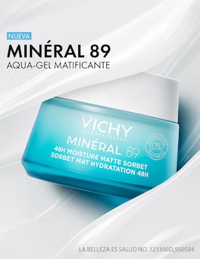 Crema facial recomendada para acné de día Mineral 89 Aqua-Gel Matificante Vichy Mineral 89 para piel mixta y grasa