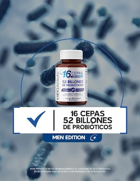 Probióticos y prebióticos con creatina men edition megabiotic Megabiotic de 60 cápsulas