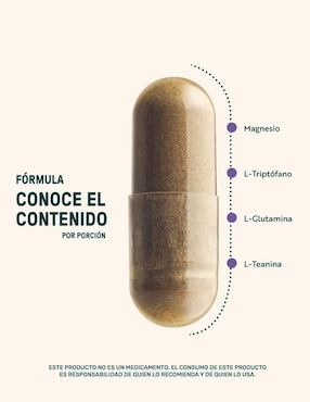 Moon Blend: Cápsulas a base de manzanilla en polvo, Magnesio y aminoácidos Life 360+ Life360+ con triptófano de 180 cápsulas