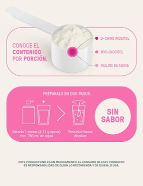 Myo & D-Chiro Inositol en polvo Mezcla 40:1 Life360+ d-chiro inositol en polvo mezcla 40:1 de 246.6 g