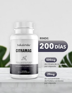 Citrato de Magnesio Citramag Salud & Vida Mx con citrato de magnesio de 200 cápsulas