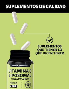Vitamina C Liposomal con Rosa Mosqueta Vegano Beyond Vitamins de 60 cápsulas