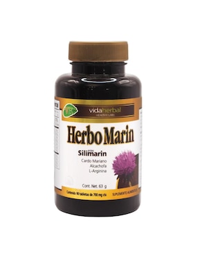 Suplemento Cardomariano, Alacachofa Y L-arginina 90 Tabletas Vida Herbal Con Cardo Mariano