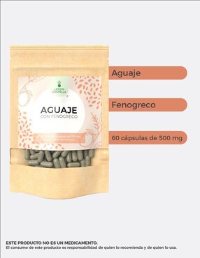 Aguaje con Fenogreco Lemon Cochella con semilla de fenogreco de 60 cápsulas