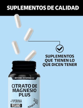 Citrato de Magnesio Plus con Piperina Beyond Vitamins de 180 cápsulas