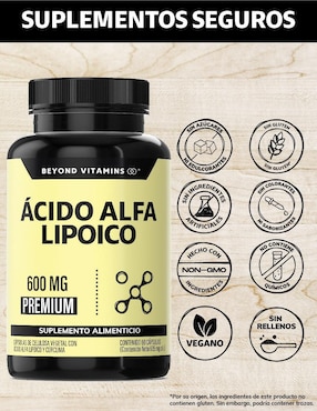 Ácido Alfa Lipóico (ALA) Beyond Vitamins de 60 cápsulas