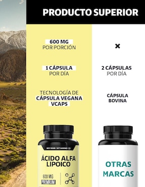 Ácido Alfa Lipóico (ALA) Beyond Vitamins de 60 cápsulas