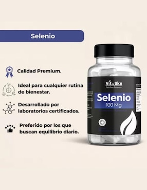 Selenio Vit & Skn Nutrition Company de 60 cápsulas