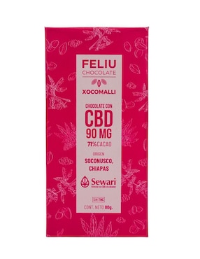 Chocolate mexicano con CBD - Xocomalli Sewari de 80 g