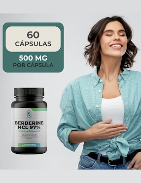 Berberine HCL 97% NAIMA , Berberina Naima con berberina de 100 cápsulas