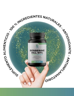 Berberine HCL 97% NAIMA , Berberina Naima con berberina de 100 cápsulas