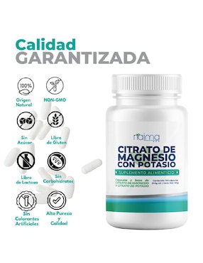 Kit de suplementos alimenticios de Citrato de Magnesio Con Potasio Naima
